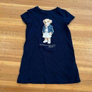 Polo Bear by Ralph Lauren navy short sleeve tee shirt dress